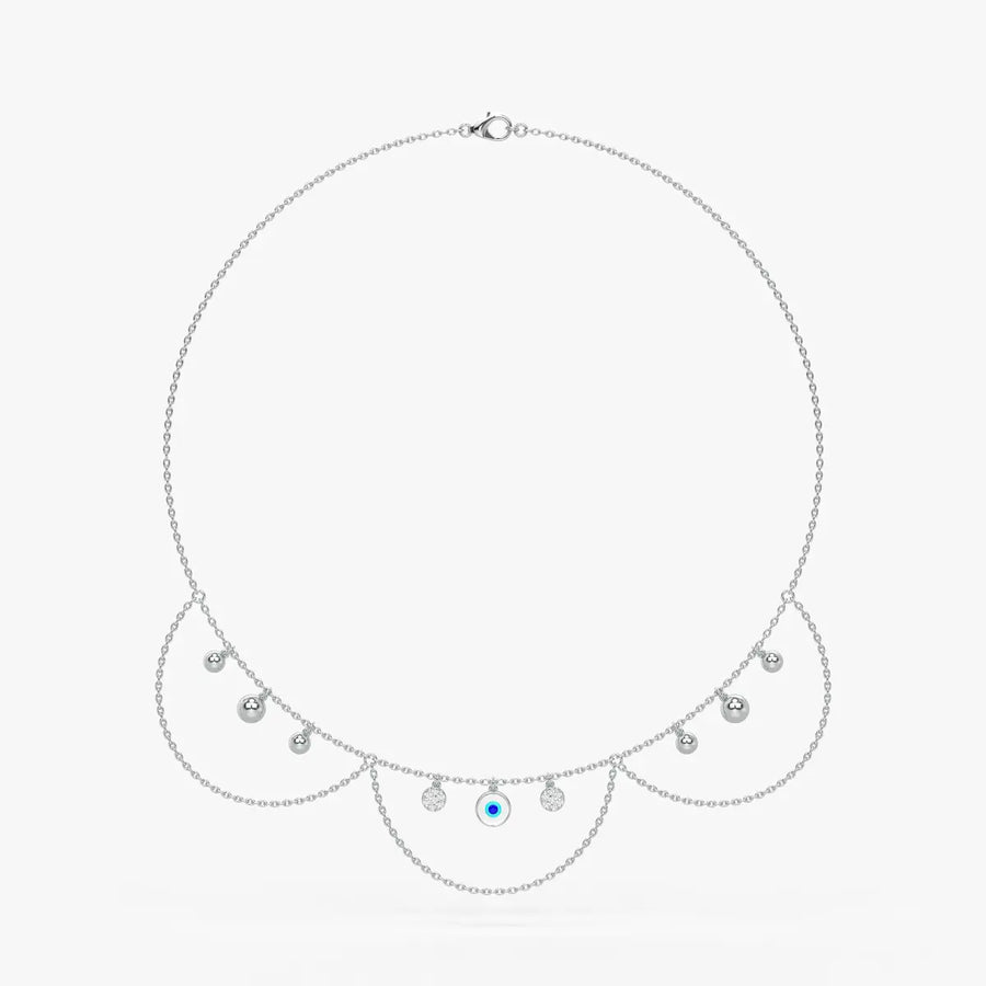 Drishti Aura Layered Charm Necklace