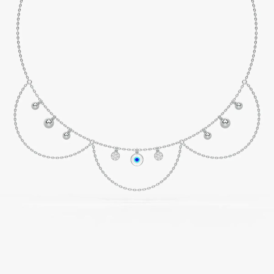 Drishti Aura Layered Charm Necklace