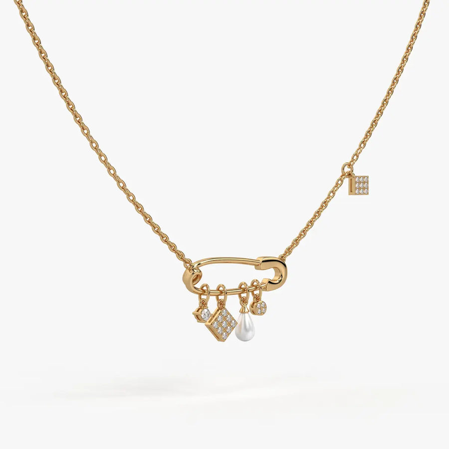 Pinora Charm Cascade Necklace
