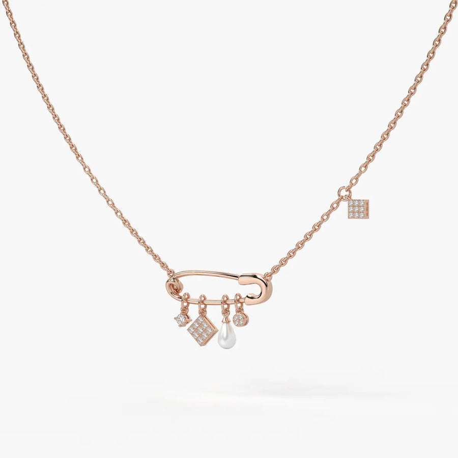 Pinora Charm Cascade Necklace