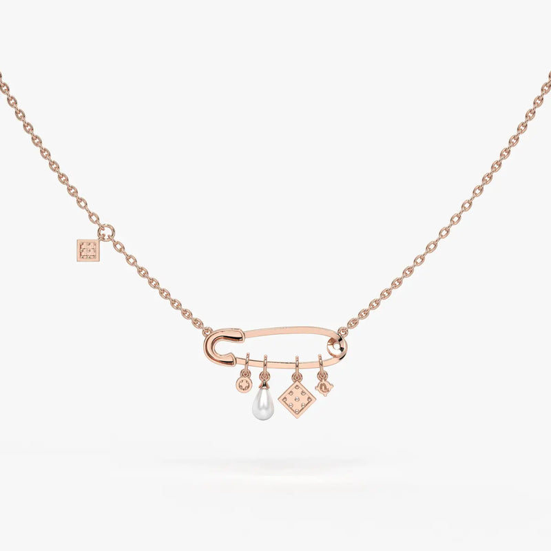 Pinora Charm Cascade Necklace