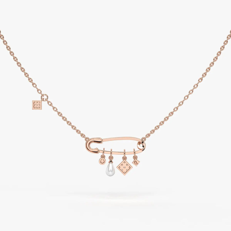 Pinora Charm Cascade Necklace