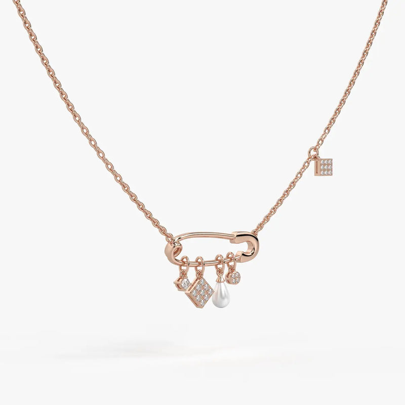 Pinora Charm Cascade Necklace