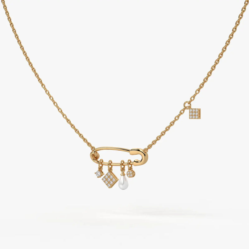 Pinora Charm Cascade Necklace