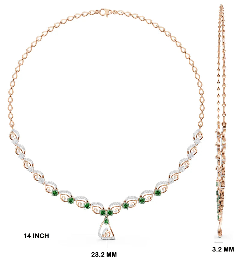 Vivante Scroll Diamond Necklace