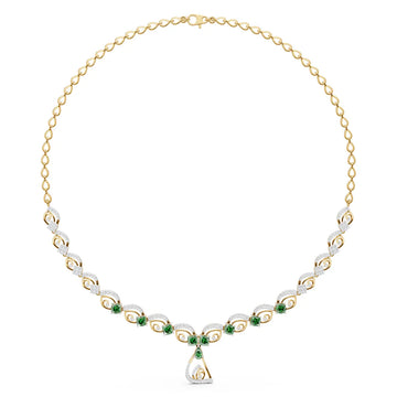 Vivante Scroll Diamond Necklace