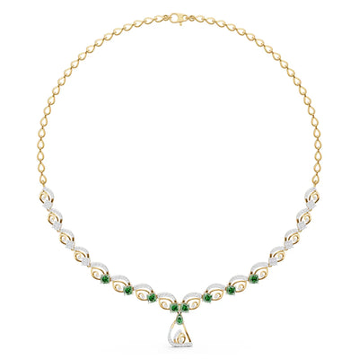 Vivante Scroll Diamond Necklace
