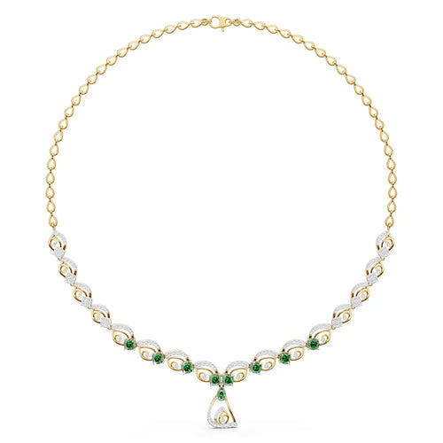 Vivante Scroll Diamond Necklace