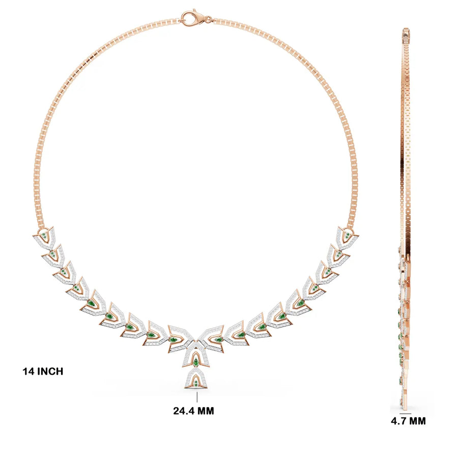 Verdant Canopy Sculptural Diamond Necklace