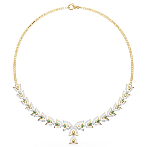 Verdant Canopy Sculptural Diamond Necklace
