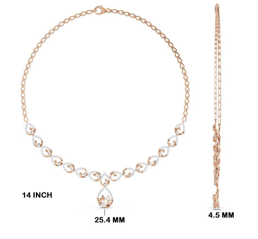 Serpentine Wave Diamond Necklace