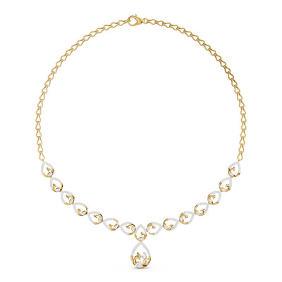 Serpentine Wave Diamond Necklace