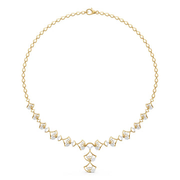Lotus Canopy Diamond Necklace