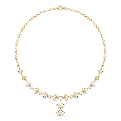 Lotus Canopy Diamond Necklace