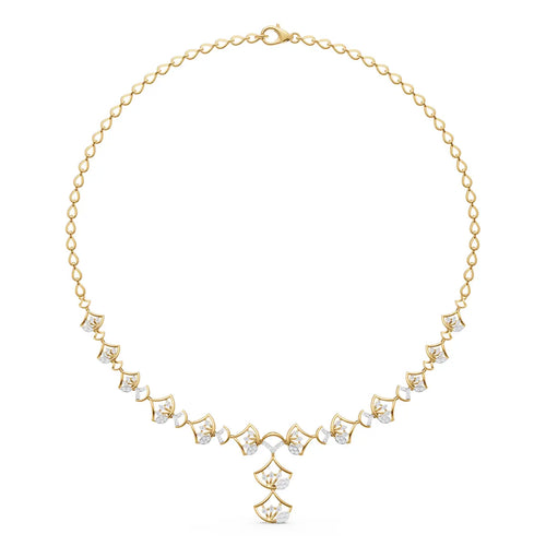 Lotus Canopy Diamond Necklace