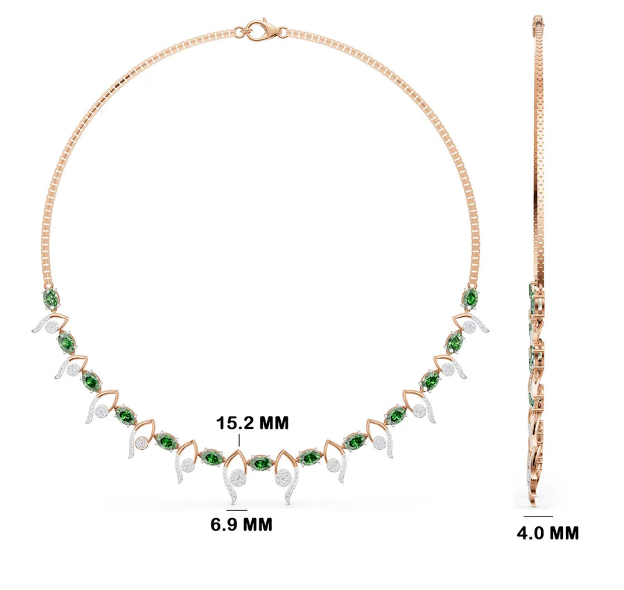Flora Wave Diamond Necklace