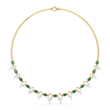 Flora Wave Diamond Necklace