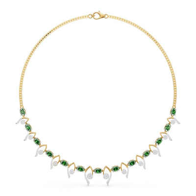 Flora Wave Diamond Necklace
