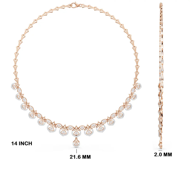 Imperial Petal Diamond Necklace