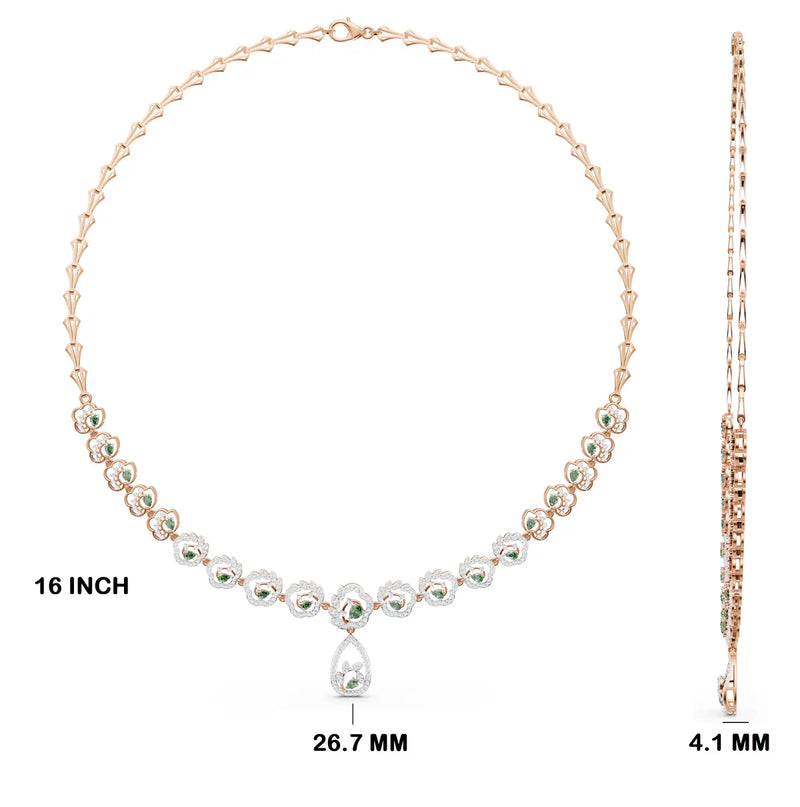 Crestline Swirl Diamond Necklace