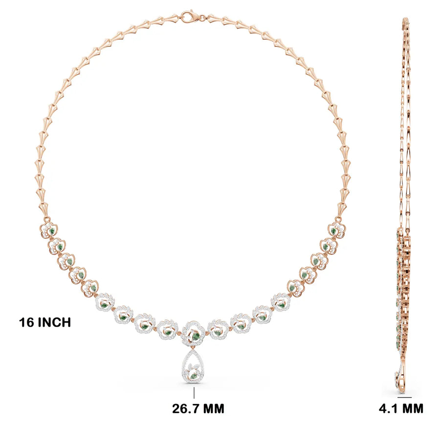Crestline Swirl Diamond Necklace