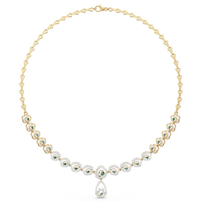 Crestline Swirl Diamond Necklace