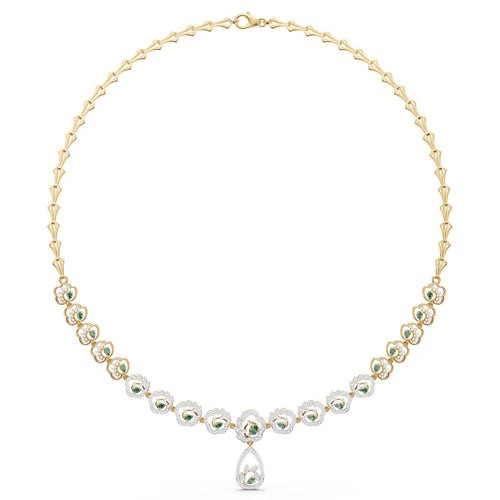 Crestline Swirl Diamond Necklace