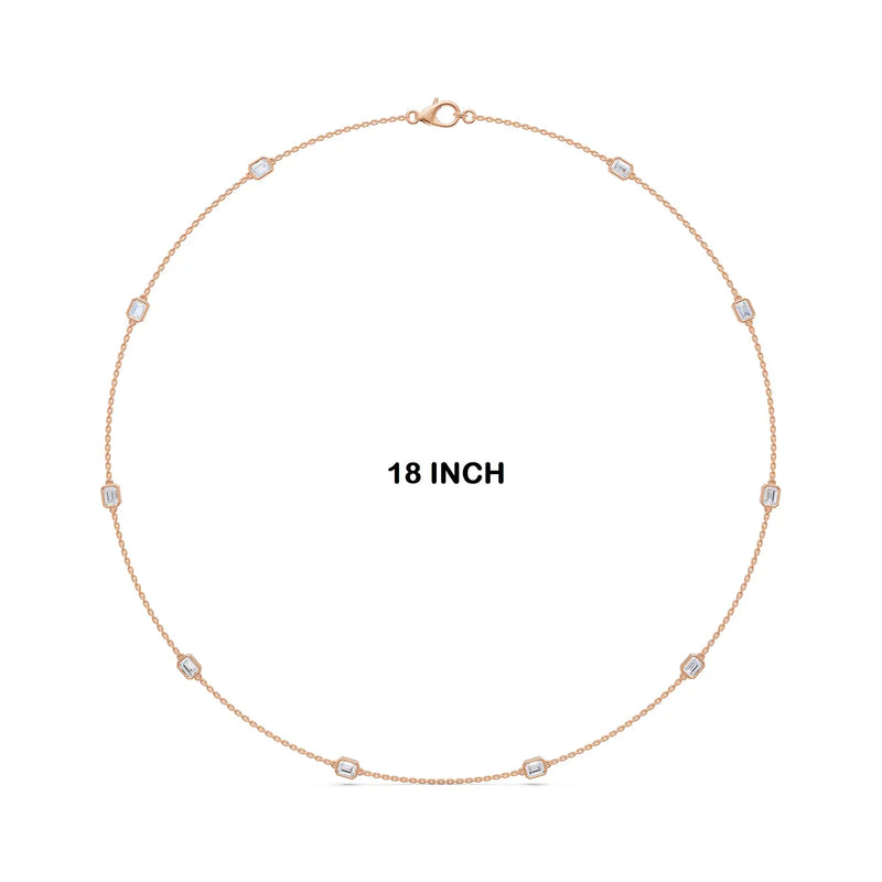 Solene Emerald Station Necklace