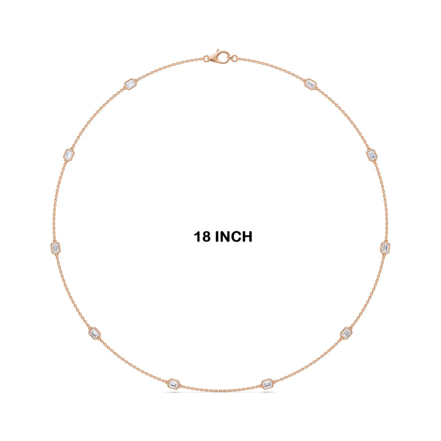 Solene Emerald Station Necklace
