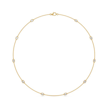 Solene Emerald Station Necklace