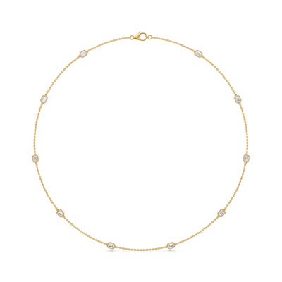 Solene Emerald Station Necklace