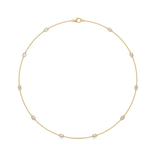 Solene Emerald Station Necklace