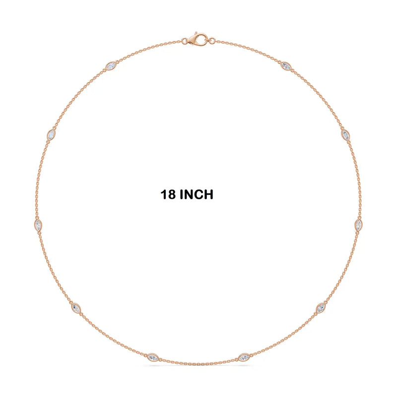 Zora Marquise Station Necklace