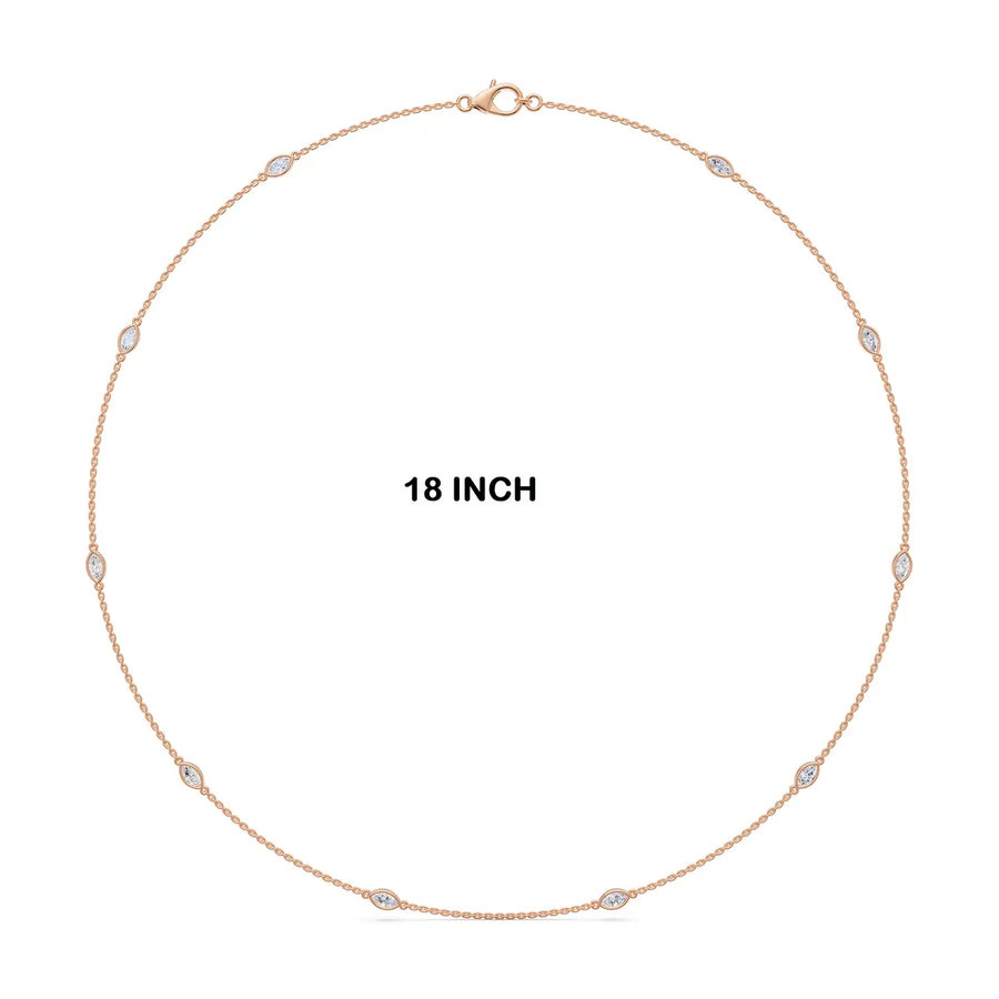 Zora Marquise Station Necklace