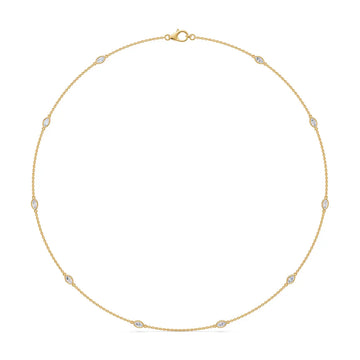 Zora Marquise Station Necklace