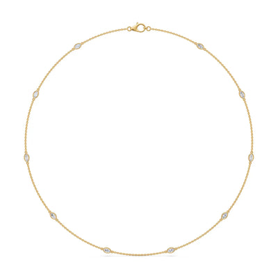Zora Marquise Station Necklace