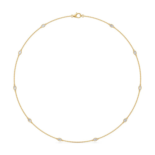 Zora Marquise Station Necklace