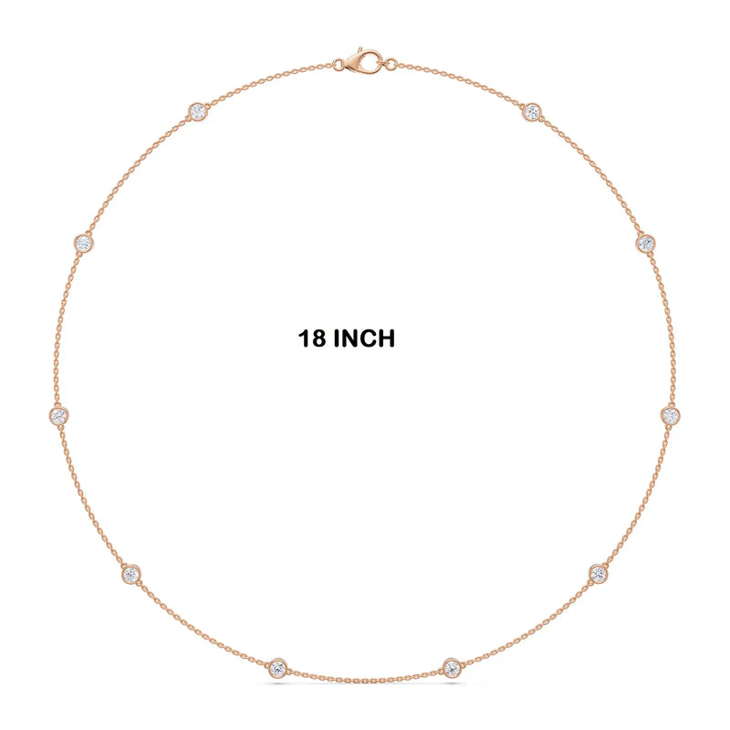 Vespera Solitaire Station Necklace