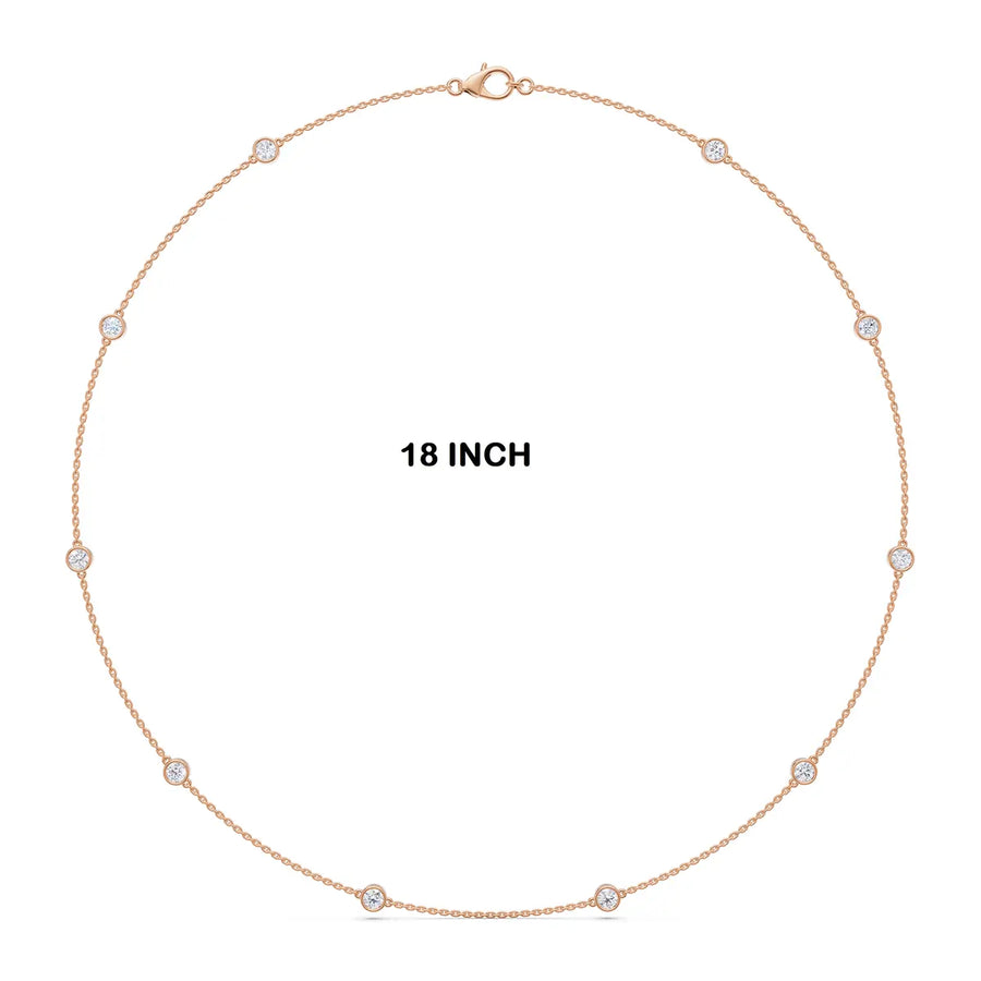 Vespera Solitaire Station Necklace