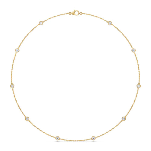 Vespera Solitaire Station Necklace