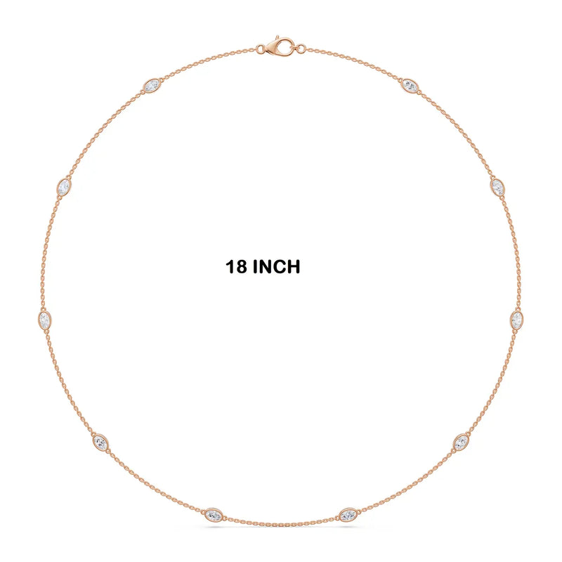 Elysian Oval Motif Diamond Necklace