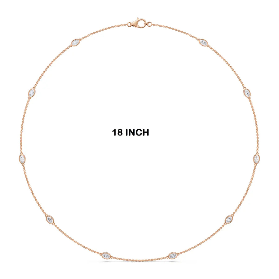 Elysian Oval Motif Diamond Necklace