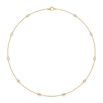 Elysian Oval Motif Diamond Necklace