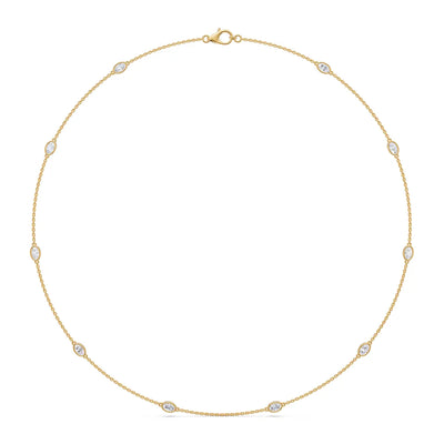 Elysian Oval Motif Diamond Necklace