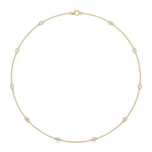 Elysian Oval Motif Diamond Necklace