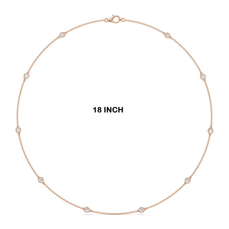 Lyra Teardrop Station Necklace