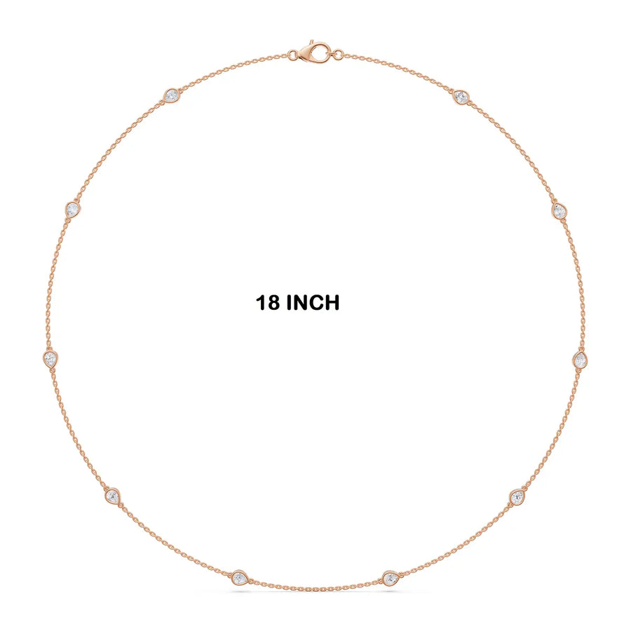 Lyra Teardrop Station Necklace