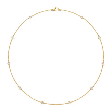 Lyra Teardrop Station Necklace