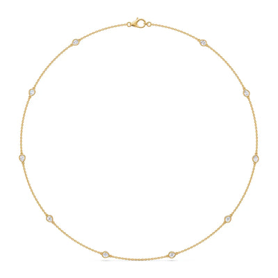 Lyra Teardrop Station Necklace