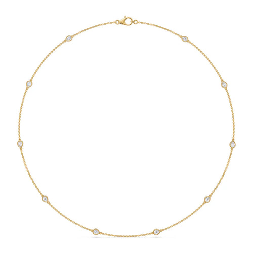 Lyra Teardrop Station Necklace